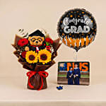 Graduation Jigsaw Puzzle and Flowers