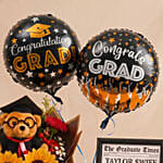 Graduation News Flash Photo Frame & Flowers