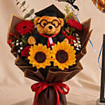 Graduation News Flash Photo Frame and Flowers
