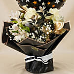 Graduation Flower Bouquet with Balloon