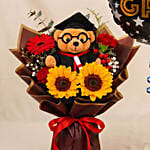 Graduation 2026 Caricature for Him & Flowers