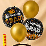 Year of Graduation Designed Cake and Balloons