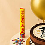 Year of Graduation Designed Cake and Balloons