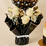 Graduation Bouquet with Cake
