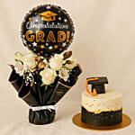 Graduation Bouquet with Cake