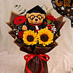 Graduation 2026 Caricature for Her & Flowers