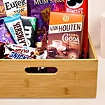 Exotic Chocolates In Brown Willow Basket
