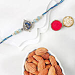 Blue Serenity Om Rakhi with Almonds