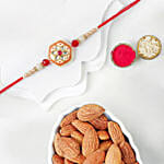Sneh Ethinic Red Meenakari Rakhi with Almonds