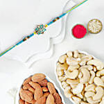 Sneh Ethinic Blue Meenakari Rakhi with Dryfruits