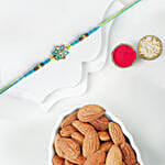 Sneh Ethinic Blue Meenakari Rakhi with Almonds