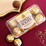 Sneh Ethinic Red Meenakari Rakhi with Ferrero Rochers