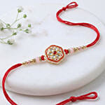 Sneh Ethinic Red Meenakari Rakhi with Dryfruits