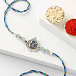 Blue Serenity Om Rakhi with Almonds