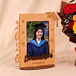 Bound for Greatness Graduation Photo Frame and Flowers