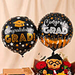 Bound for Greatness Graduation Photo Frame & Flowers