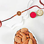Traditional Meenakari Charm Rakhi with Almonds