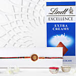 Traditional Meenakari Charm Rakhi with Lindt Chocolate