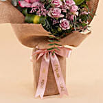 Plum Tulip & Mauve Rose Graduation Bouquet