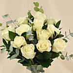 Vase Of Elegant White Rose