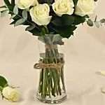 Vase Of Elegant White Rose