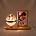 Personalised Couple Floral Dome Photo Frame