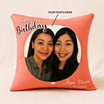 Personalised Pink Birthday Cushion