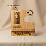 Personalised Engraved Wooden Mobile Stand