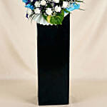 Blessed Soul Condolence Mixed Flowers Black Stand
