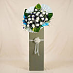 Blessed Soul Condolence Mixed Flowers Grey Stand