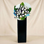 Blessed Soul Condolence Mixed Flowers Black Stand