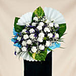 Blessed Soul Condolence Mixed Flowers Black Stand