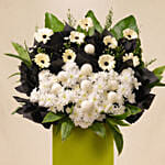 Pleasant White Flower Stand