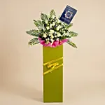 Rest In Peace Condolence Mixed Flowers Green Stand