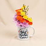 Best Teacher Flowers Mug
