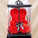 Artificial Red Roses Teddy Bear For Valentine