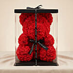 Artificial Red Roses Teddy Bear For Valentine