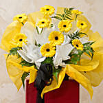 Yellow Gerberas Flower Stand
