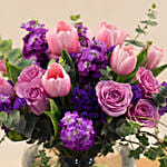 Mesmerising Mixed Flowers Fish Bowl Vase