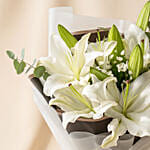 Charming White Lilies Hand Bouquet