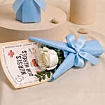 Nurses, Our Heroes - White Rose Mini Bouquet x4