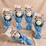 Nurses, Our Heroes - White Rose Mini Bouquet x5