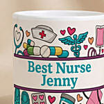 Personalised Best Nurse Doodle Mug