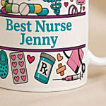 Personalised Best Nurse Doodle Mug