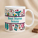 Personalised Best Nurse Doodle Mug