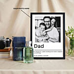 Fathers Day Personalised Frame & Burberry Weekend Perfume