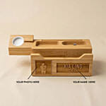 Personalised Bamboo Multi Device Charging Station