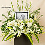 Personalised Frame Sympathy Grand Flower Stand