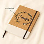 Personalized A 5 Cork Cover Notebook