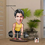 Personalized Gym Freak Men Caricature